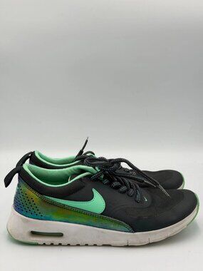 Nike Air Max Thea Print Kids Anthracite / Green Glow Sneaker Shoes Lace-Up 6Y